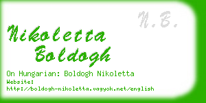 nikoletta boldogh business card